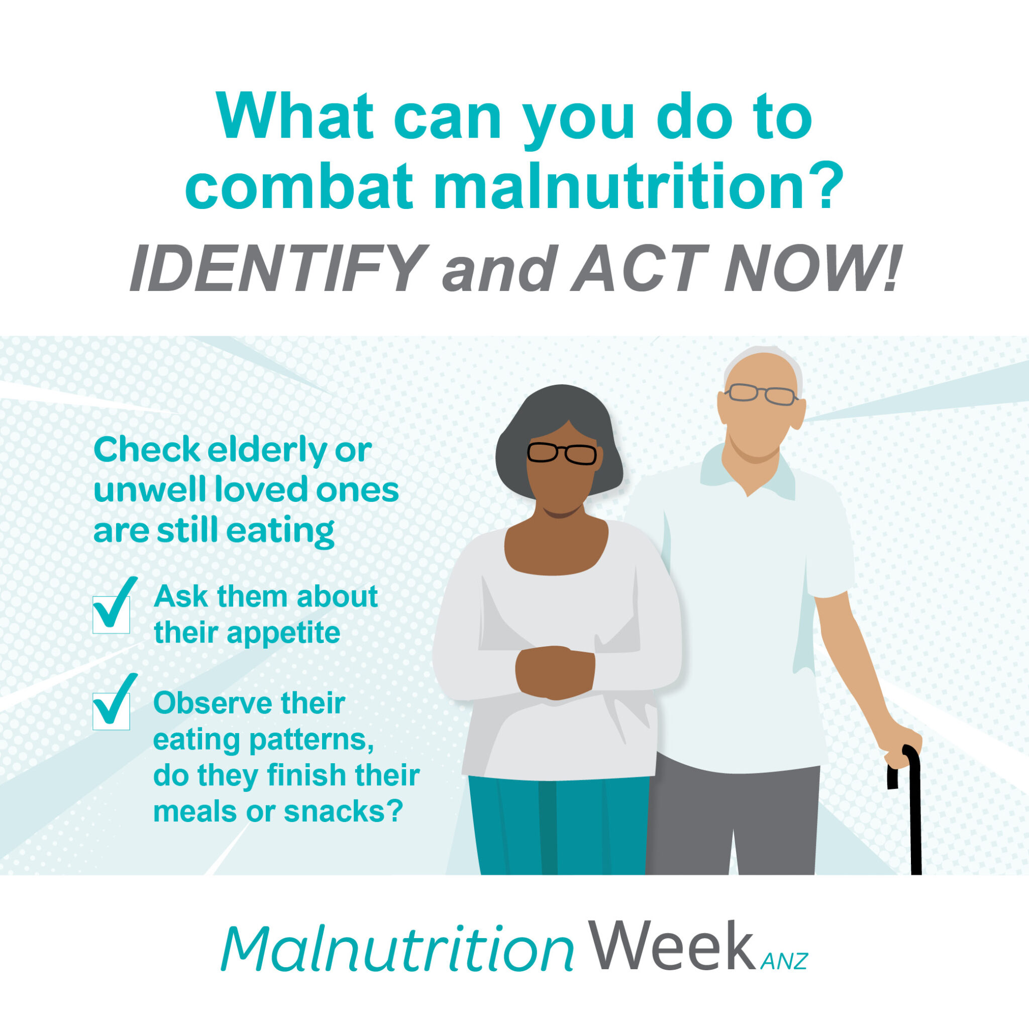 Check elderly or unwell loved ones are eating