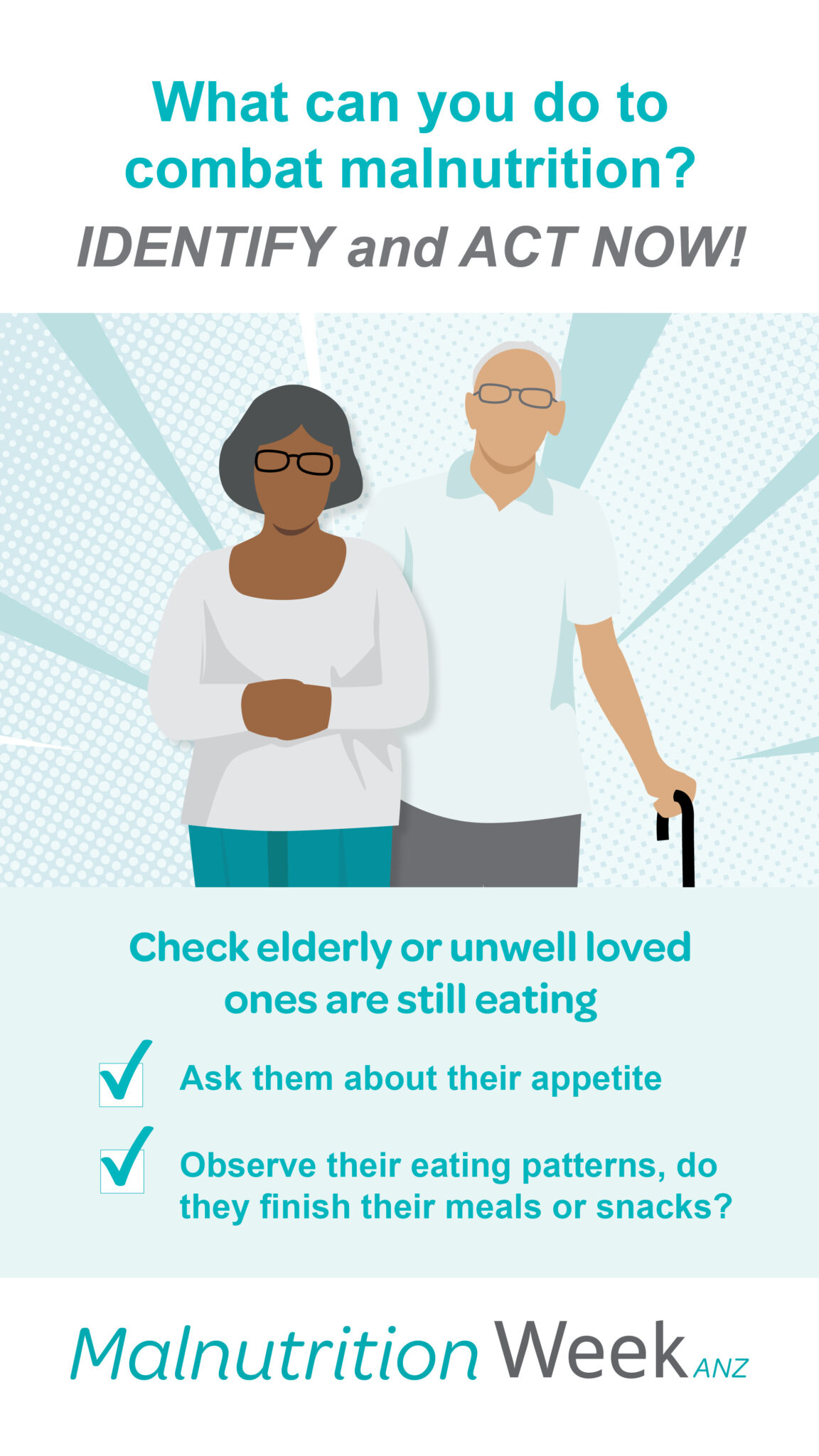 Check elderly or unwell loved ones are eating