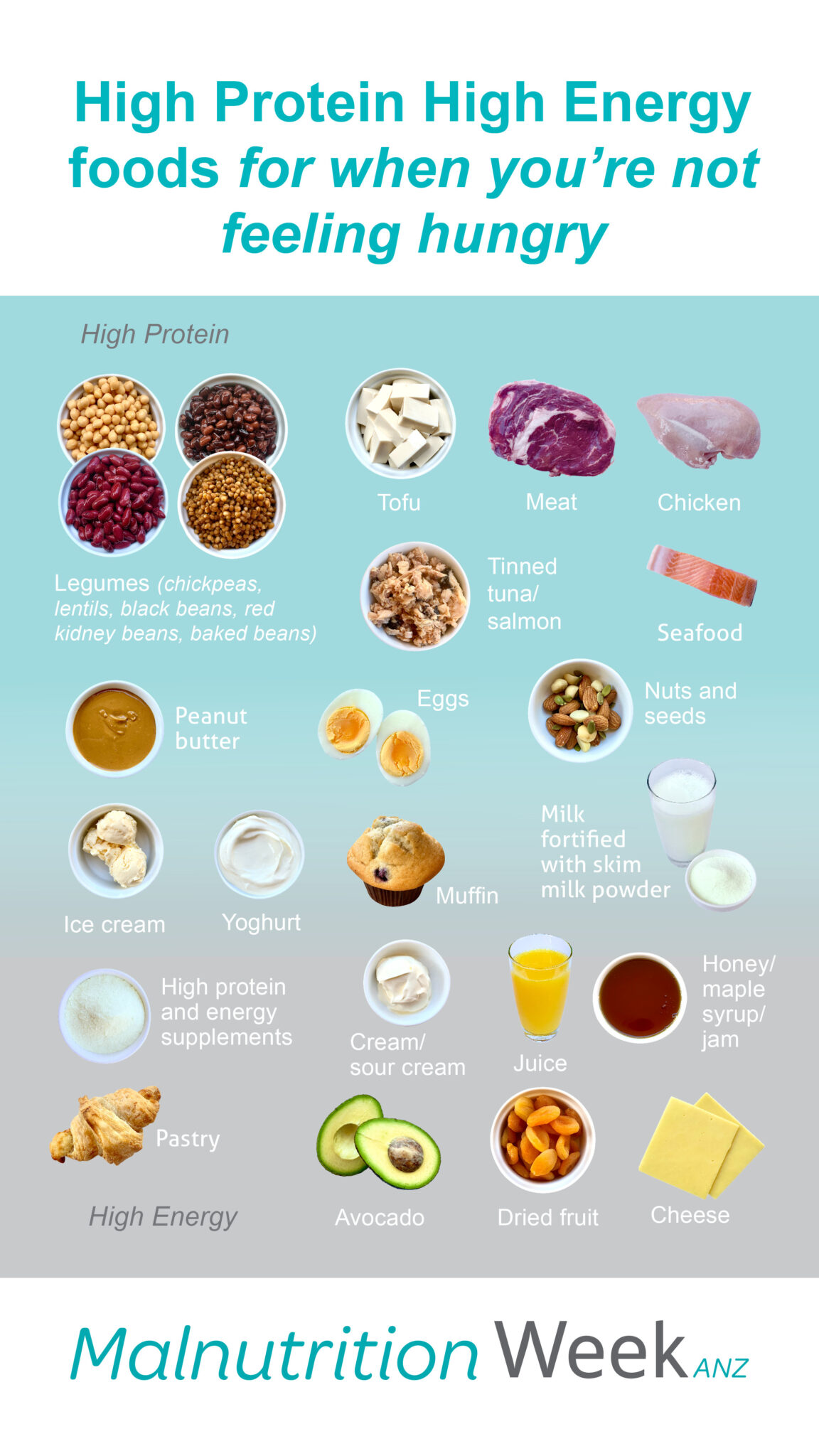 High protein high energy foods