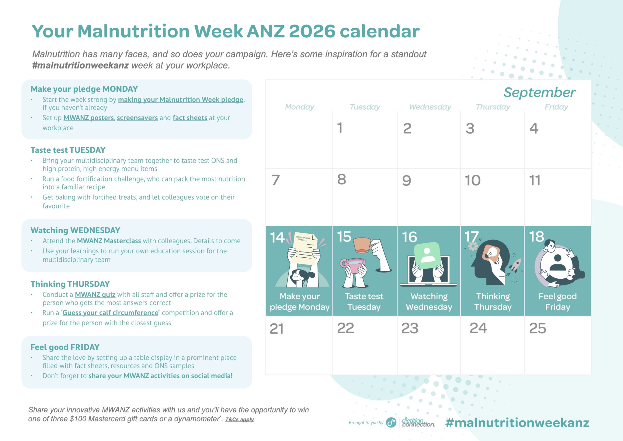 Malnutrition Week ANZ calendar